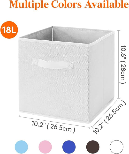 Lifewit Collapsible Fabric Storage Cubes Bins Set 11 Inch, Foldable Cubby - Image 2