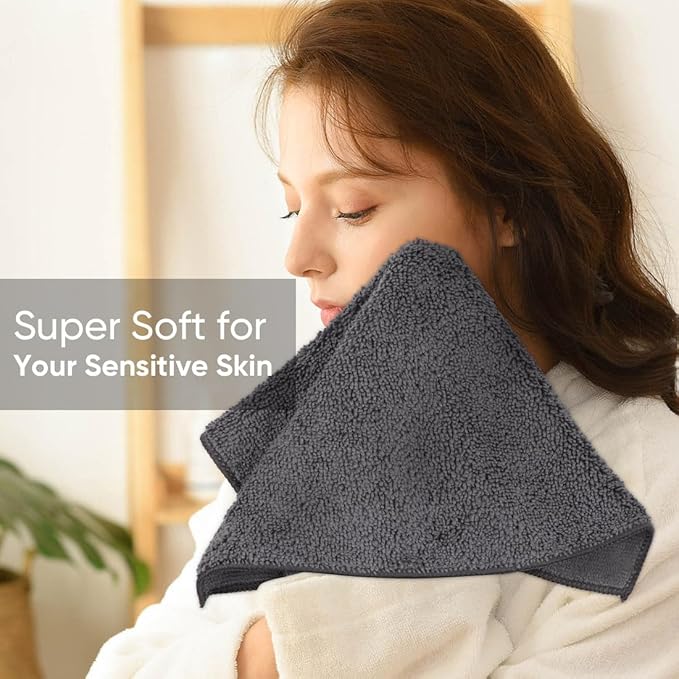 HOMEXCEL Microfiber Washcloths 24 Pack, Highly Absorbent and Soft Face Towel - Image 3