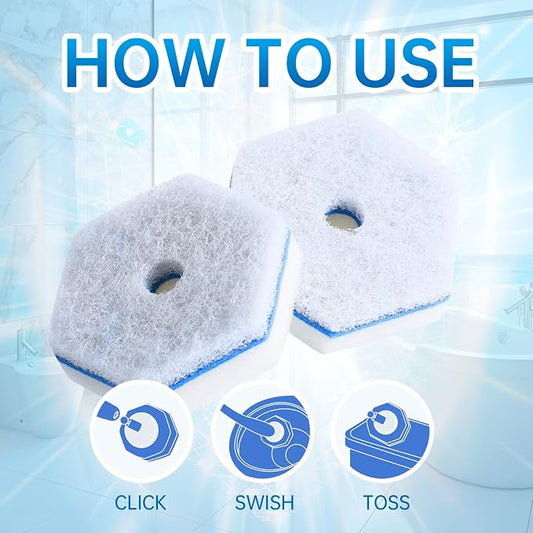 Aimery 100 Counts Blue Disposable Toilet Bowl Cleaning Refills Make Toilet And - Image 2