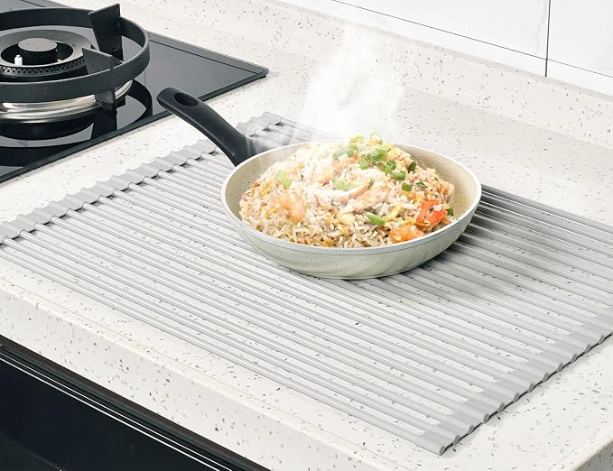 Surpahs Over Sink Foldable Multipurpose Roll-Up Dish Drying Rack, Silicone - Image 8