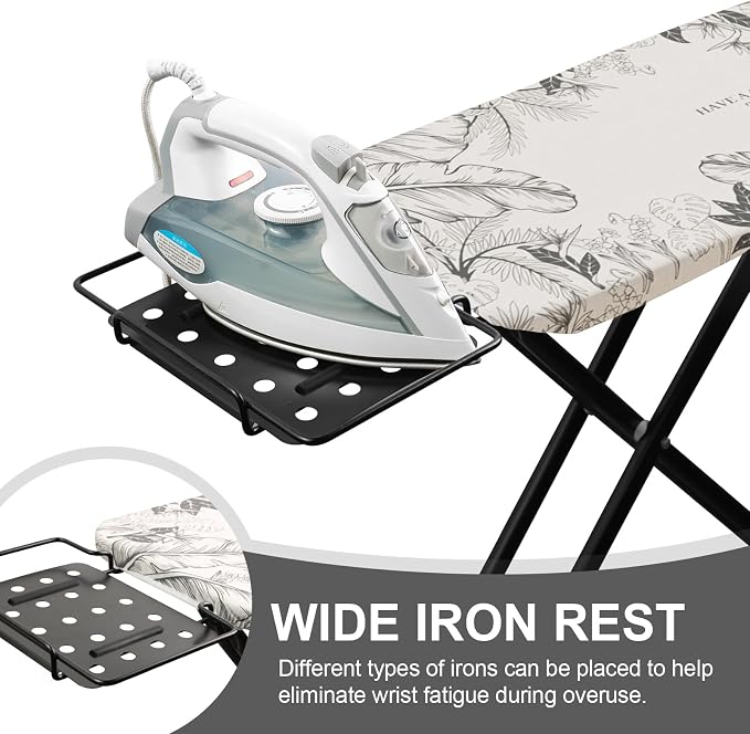 Ironing Board, Foldable Ironing Board Adjustable Height Compact Iron Board - Image 2