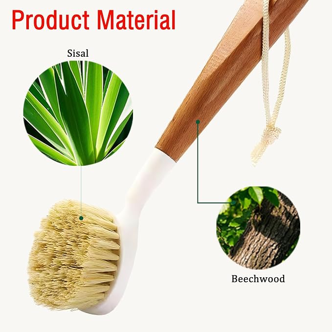 Wooden Dish Brush, Natural Bristle Dish Brushes - Image 6