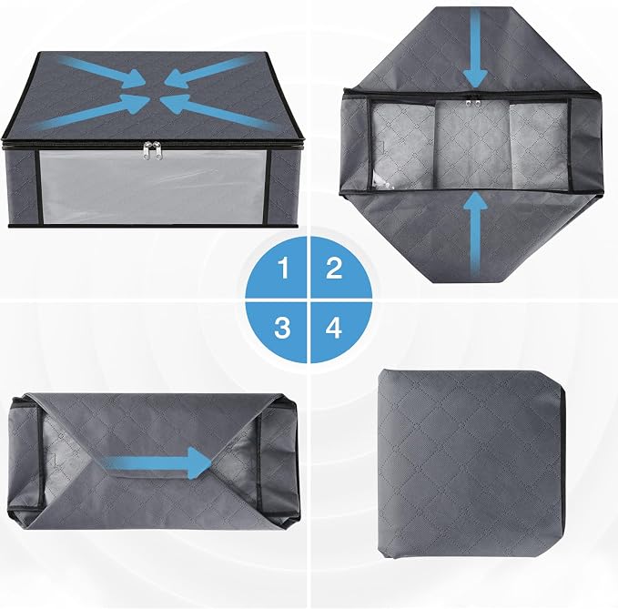 HomeHacks 6-Pack Clothes Organizer Storage Bags Foldable Storage Box - Image 7