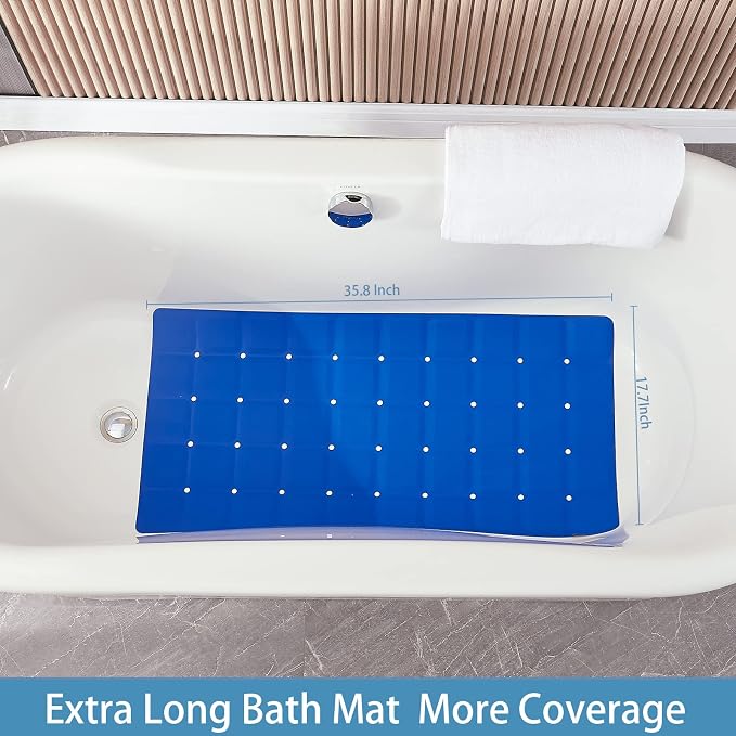 Foldable Silicone Bathtub Mat: Jumbo Size Heavy Duty Safety Bath Mat - Image 2