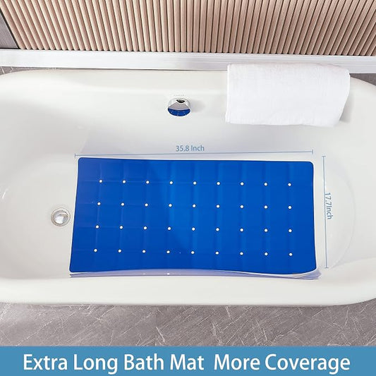 Foldable Silicone Bathtub Mat: Jumbo Size Heavy Duty Safety Bath Mat - Image 2