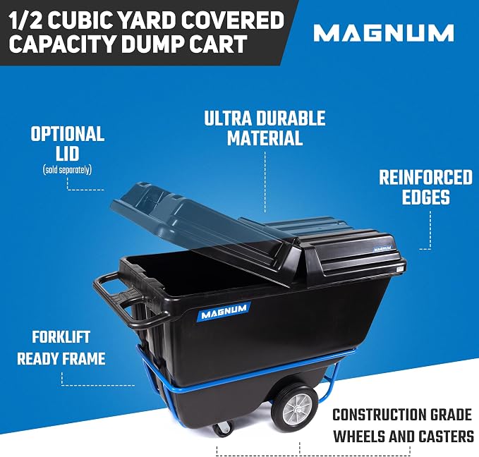 Tilt Truck, 1/2 Cu. Yd. Capacity Dump Cart - Image 2