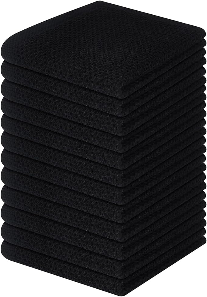 Homaxy 100% Cotton Waffle Weave Kitchen Dish Cloths, Ultra Soft Absorbent Quick by Homaxy