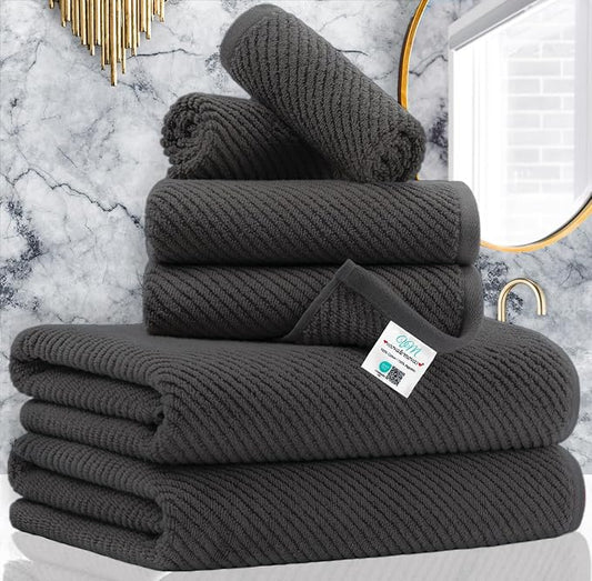 VOOVA & MOVAS Gray Towels by VOOVAMOVAS