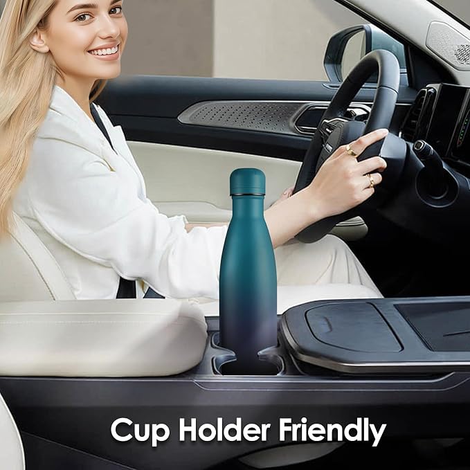 17oz Cola-Bottle Shaped Stainless Steel Leak-proof Water Bottle, Double Wall - Image 5