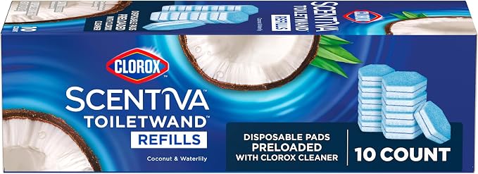 CLOROX Scentiva ToiletWand Toilet Cleaner Refills, Toilet brush, Coconut and - Image 11