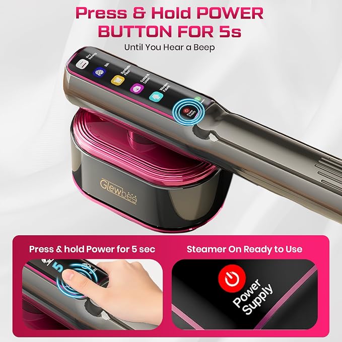 Portable Clothes Steamer, 1200W Touch Screen Handheld Steamer - Image 2