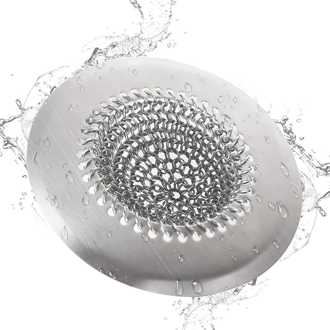 Sink Drain Strainer Kitchen Mesh Sink Strainer, Reversible Easy Clean Stainless by BESSEEK