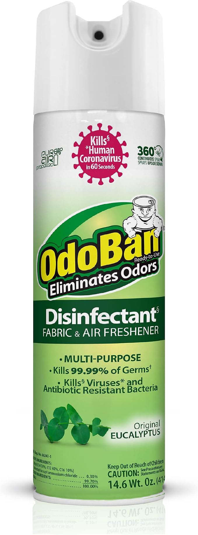 OdoBan Ready-to-Use 360-Degree Continuous Spray Disinfectant & Harsh Aroma by OdoBan