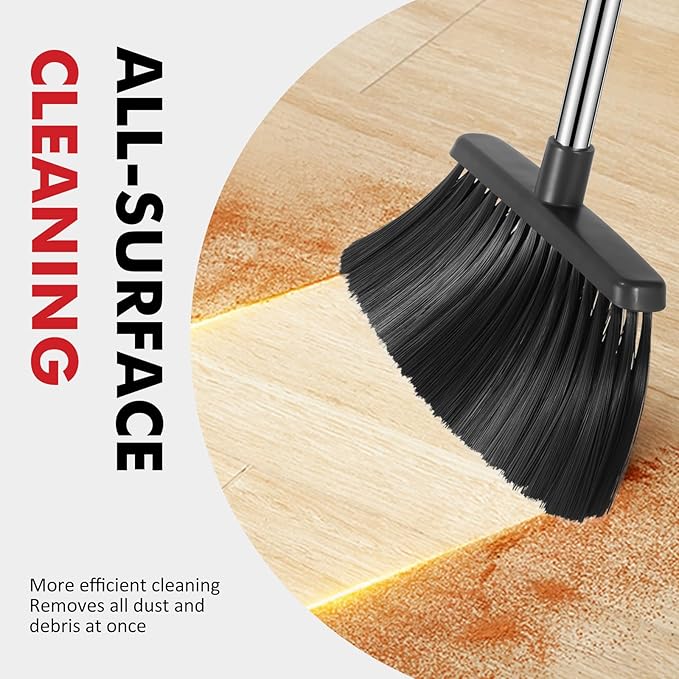 NACENA Heavy Duty Broom, 55 Inch Long Handle Outdoor Large Angle Brooms - Image 6