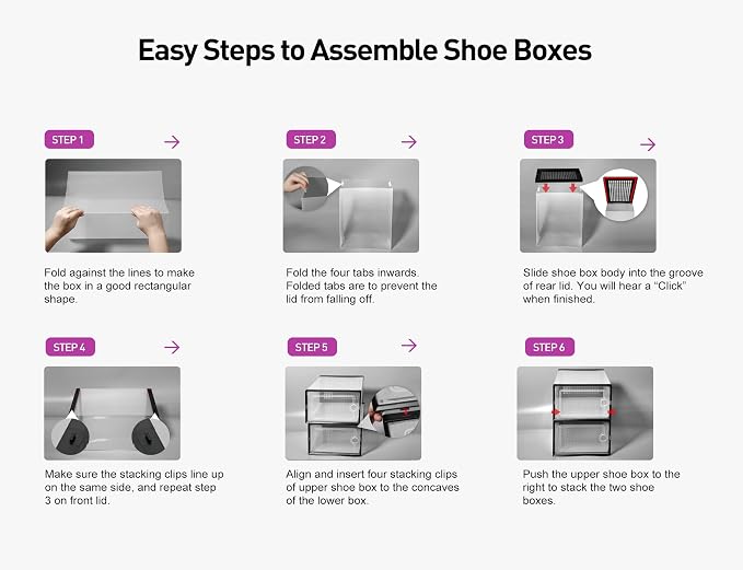 Kuject X-Large Shoe Storage Boxes Organizers Clear Plastic Stackable 12 Pack - Image 8