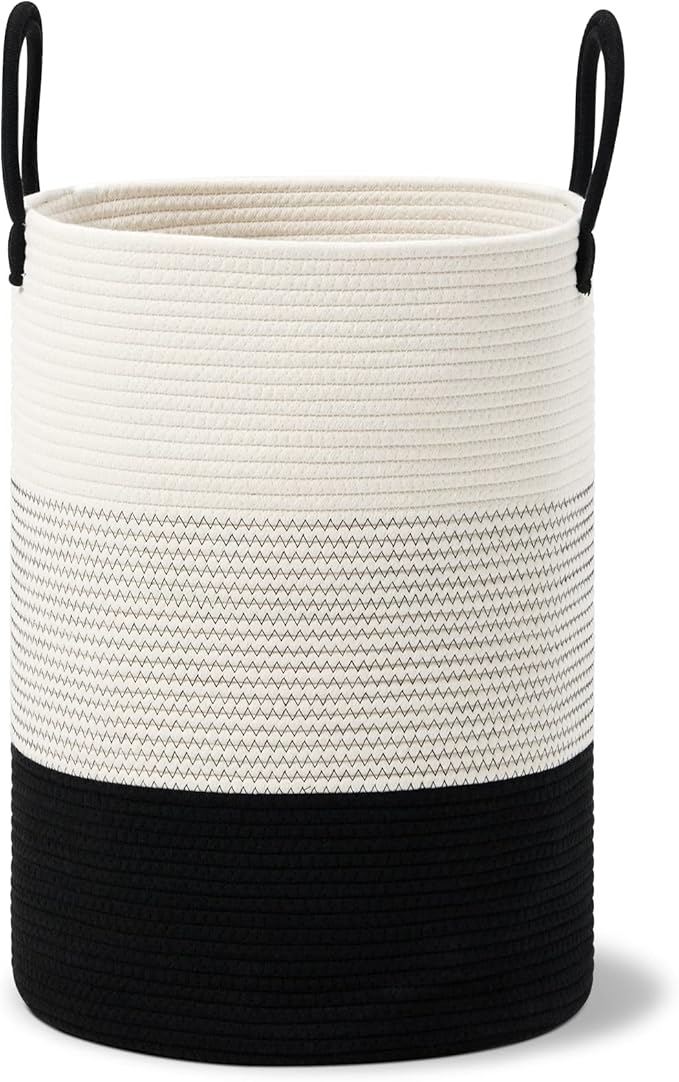 VIPOSCO Large Laundry Hamper, Tall Woven Rope Storage Basket - Image 8
