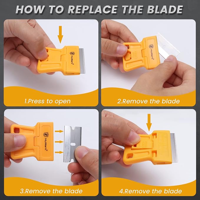 MulWark Razor Blade Tool Set, Window Cleaner, Glass Tool, Oven Cleaner - Image 2