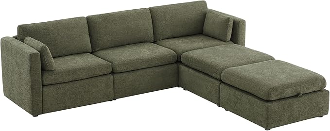 CHITA Oversized Modular Cloud Sectional Fabric Sofa Set, FSC Certified U Shaped - Image 4