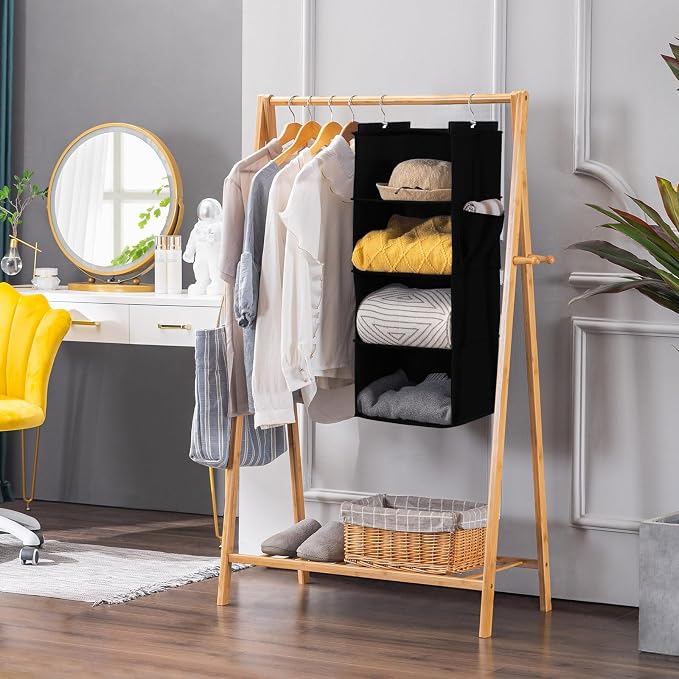 YOUDENOVA Hanging Closet Organizer, 4-Shelf Closet Hanging Storage Shelves - Image 2
