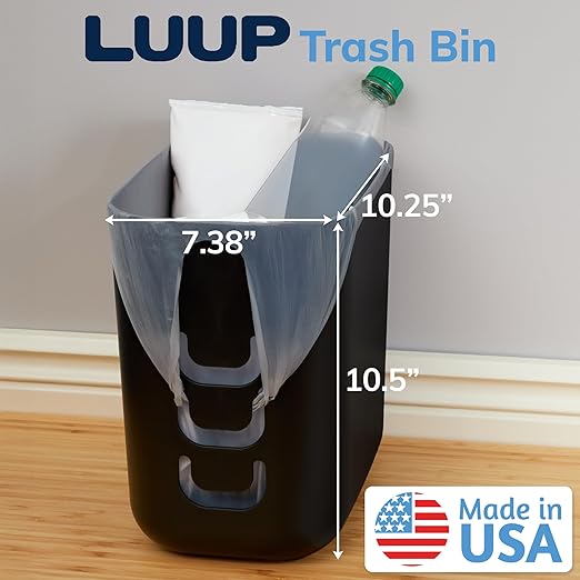 STORi Luup Bathroom Wastebasket, Secure Grocery Bags, Plastic Garbage Container - Image 2