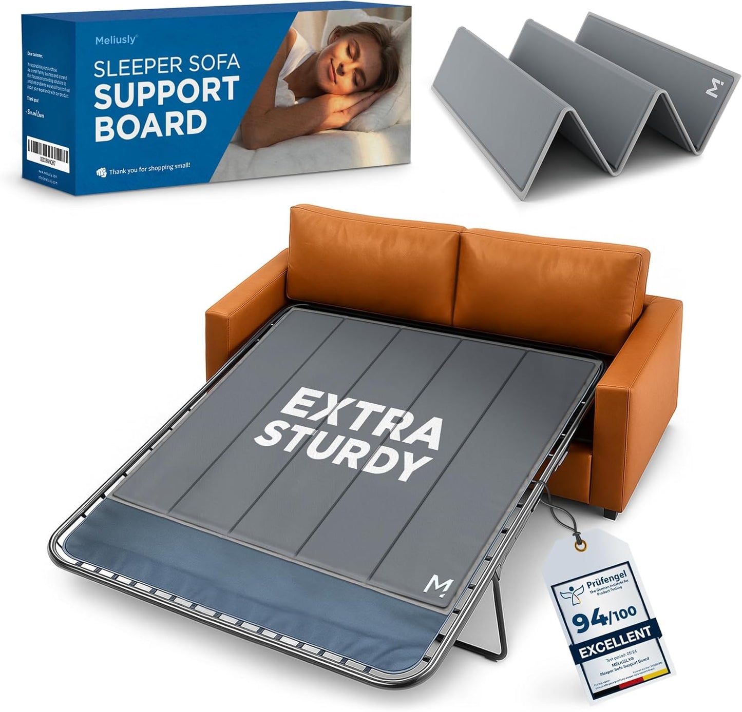 Meliusly Sleeper Sofa Support Board Queen Size (60x48) Heavy Duty Wood Sofa Bed Board for Pull Out Couch, Foldable Mattress Support Under Mattress Bar Shield, Sofa Bed Support, Folding Bed Board