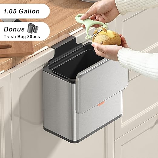 Mbillion Kitchen Compost Bin Hanging Trash Can - Image 2