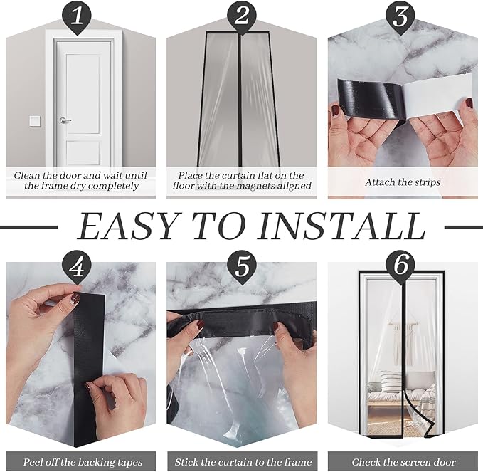 Amylove Zipper 48 x 87 Inch Dust Barrier Door Kit Construction Door Barrier 4 x - Image 4
