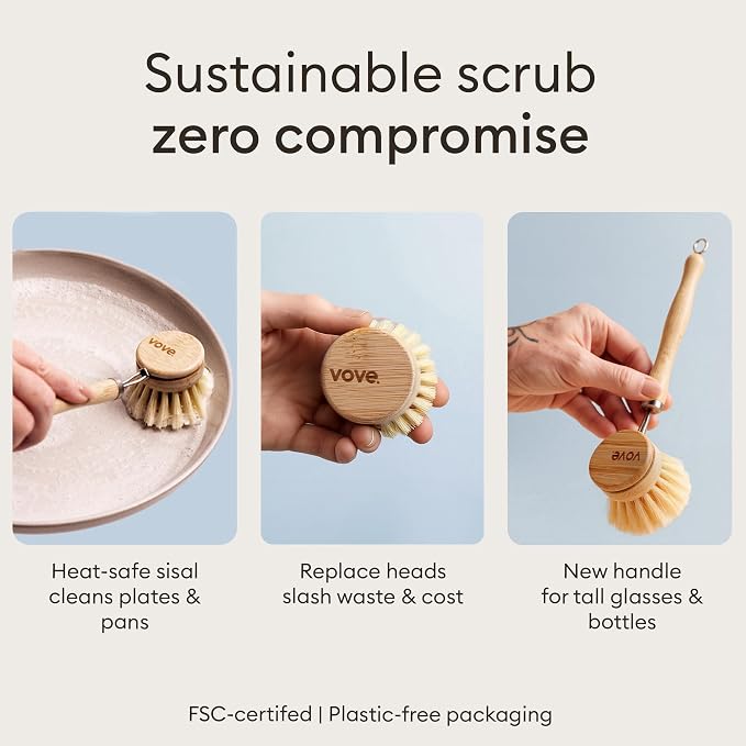 Vove Bamboo Dish Brush, FSC-Certified - Image 7