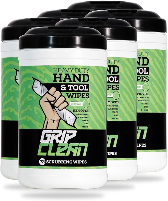 Grip Clean Heavy Duty Hand & Tool Cleaning Wipes – Waterless Hand Cleaner - Image 8
