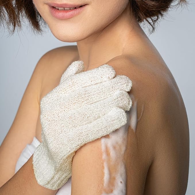Evridwear Exfoliating Gloves for Shower, 100% Nylon Thick Soft Medium Heavy - Image 8