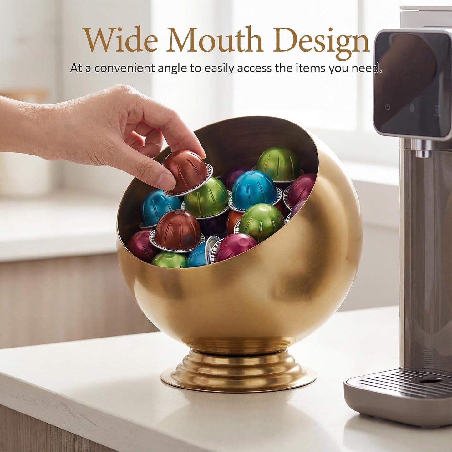Coffee Pod Holder-K Cup Holder Coffee Pod Organizer | K Cup Holder, Espresso Pod Holder, Large Capacity, Countertop Organizer for Kitchen Counter & Office Desktop