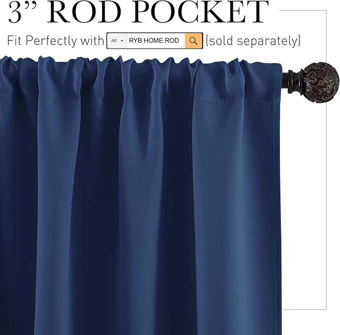 RYB HOME Bathroom Window Curtains - Image 2