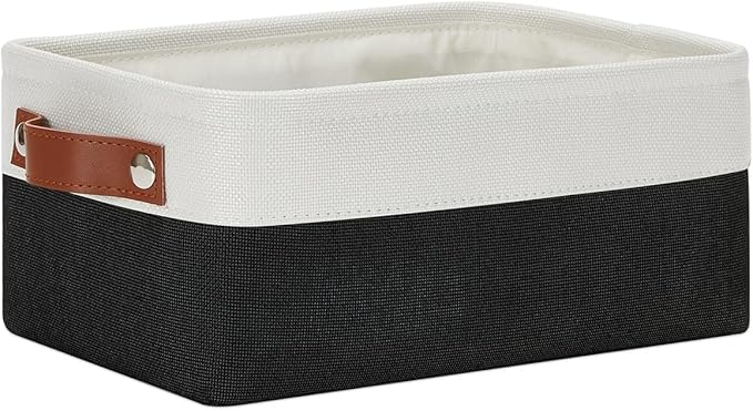 DULLEMELO Small Storage Bin, Collapsible Rectangular Fabric Basket by DULLEMELO