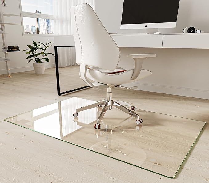 Koonmi Tempered Glass Chair Mat 30"x48" by KOONMI