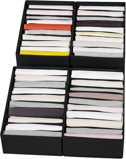 4 Packs T-shirt Drawer Organizers by Coorganisers