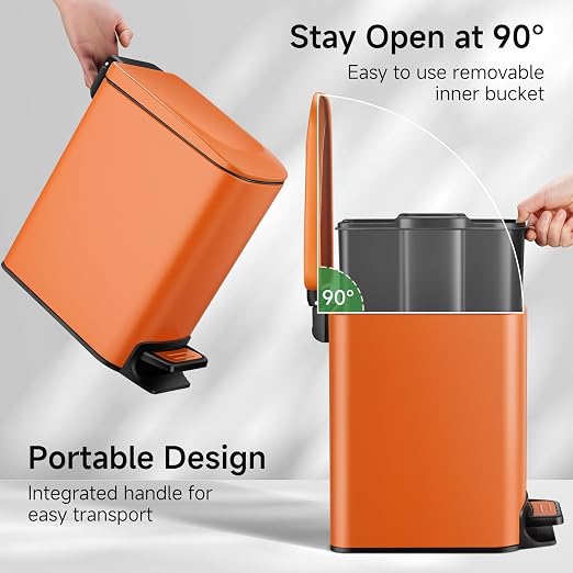 TIPGO Small Bathroom Trash Can - Image 3
