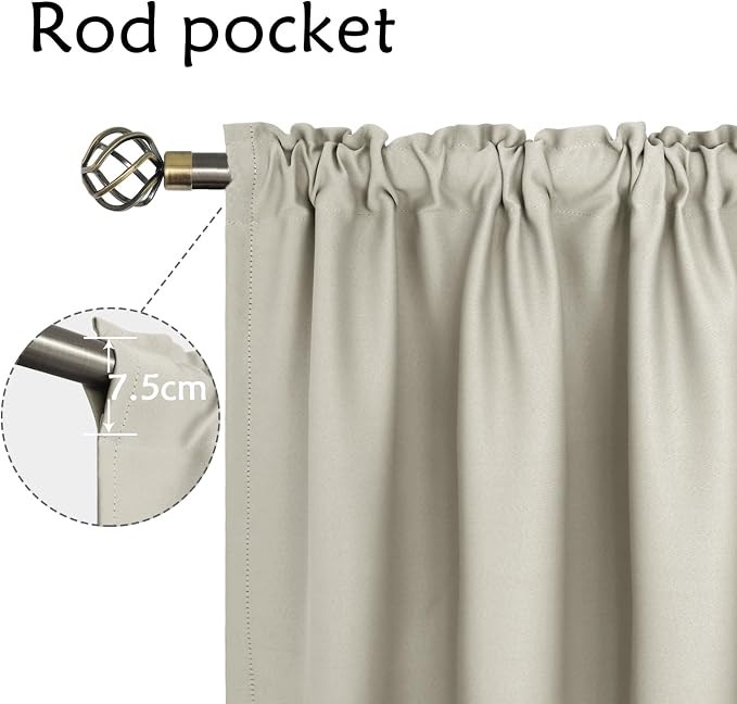 BGment Rod Pocket Blackout Curtains - Image 4