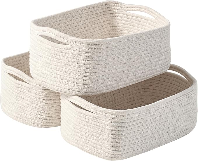 Small Storage Baskets for Organizing, Organizing Baskets for Shelves, Small by ICERZCZ