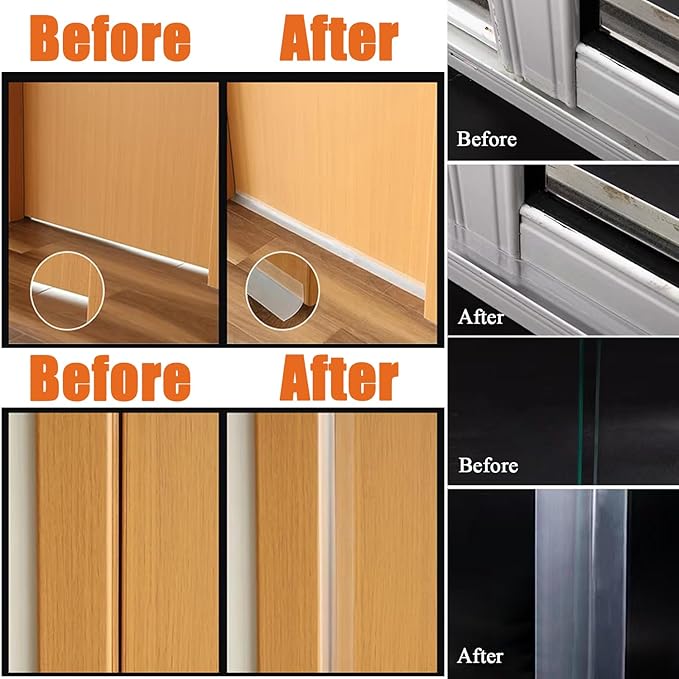 Upgraded 49.2FT Silicone Weather Stripping Door Seal, No Residue Glass Shower - Image 2