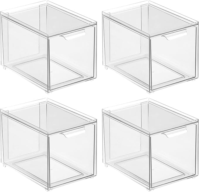 mDesign Plastic Pantry Organization and Storage Bin w/Pull Out Drawer - Image 9