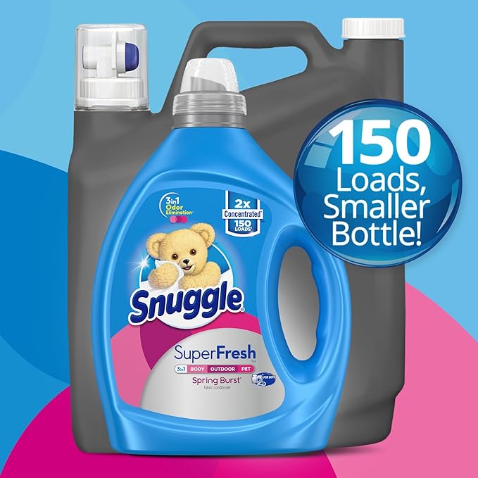 Snuggle Liquid Fabric Softener, SuperFresh Spring Burst, Eliminates Tough Odors - Image 5