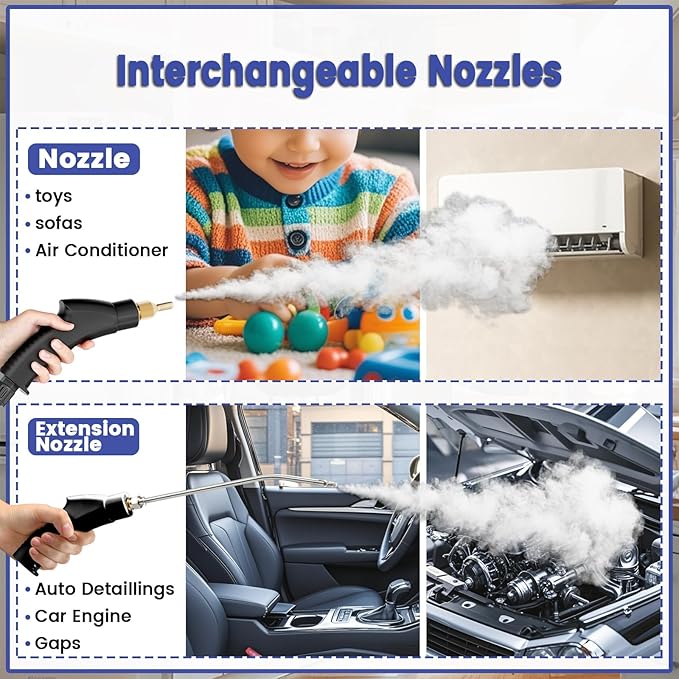 2500W Handheld Steam Cleaner, Portable Car Steamer - Image 5