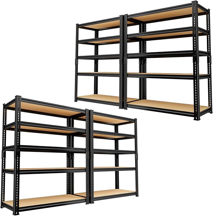 Garage Shelving, 5 Tier Adjustable Metal Organizer Wire Rack by Unknown