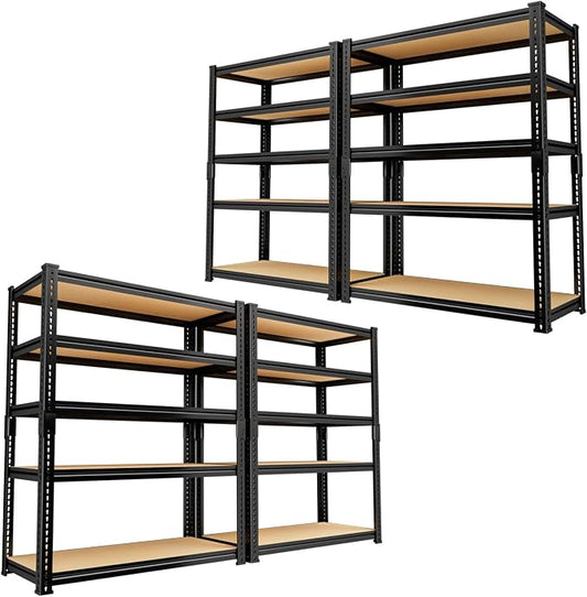 Garage Shelving, 5 Tier Adjustable Metal Organizer Wire Rack by Unknown