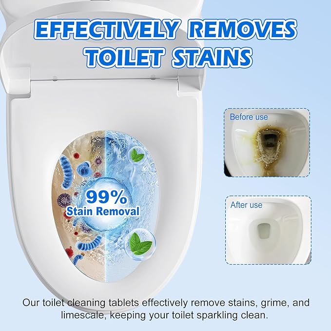 Automatic Toilet Bowl Cleaner Tablets–Fresh Scent, 50 PACK, Long-Lasting - Image 3
