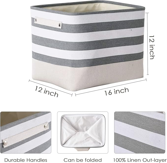 TheWarmHome Extra Large Cube Storage Bins Baskets - Image 6