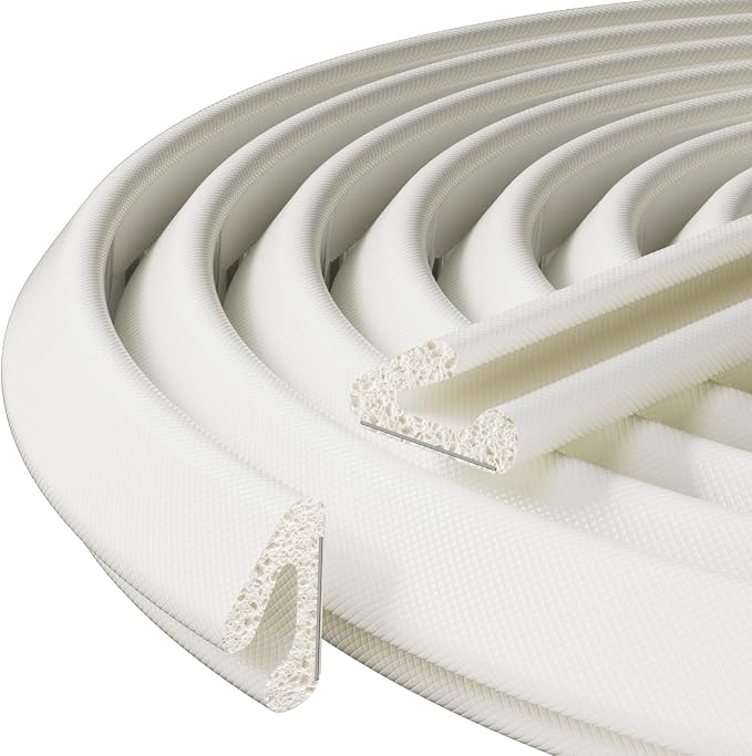 V-Shaped Weather Stripping Door Seal, 33FT Draft Stopper by VANNESSE