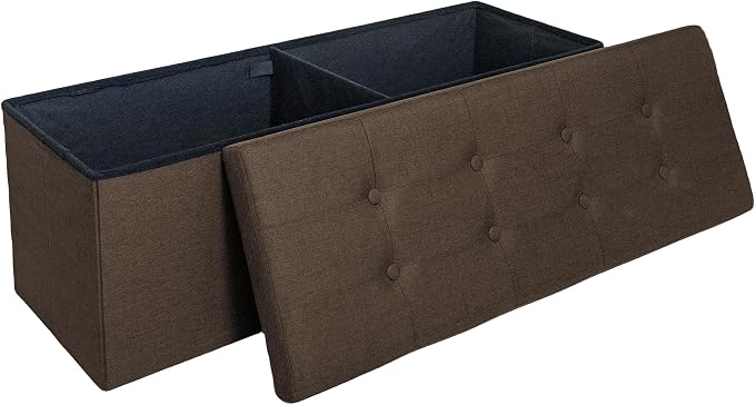 GLAXYFUR 43 Inches Folding Storage Ottoman Bench, Storage Chest, Footrest by GLAXYFUR