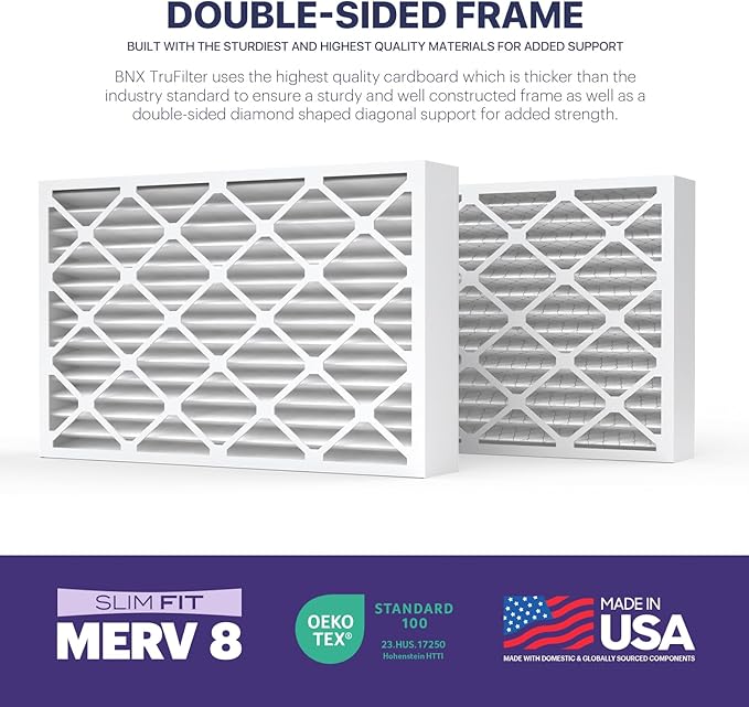 BNX TruFilter 20x25x4 MERV 8 Air Filter 2-Pack - Image 5