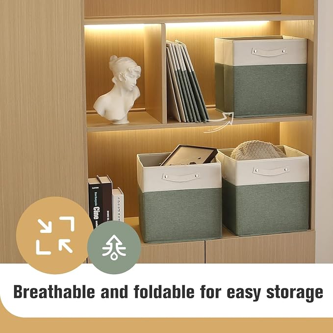 13 x 13 Inch Fine Linen Storage Bins - Image 6